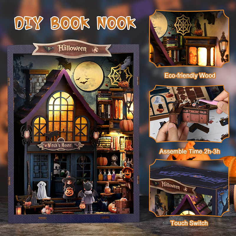 PUZZLESBEST DIY Book Nook | Halloween Witch’s House