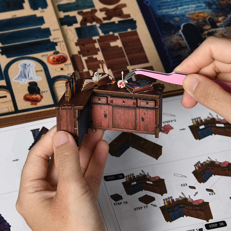 PUZZLESBEST DIY Book Nook | Halloween Witch’s House