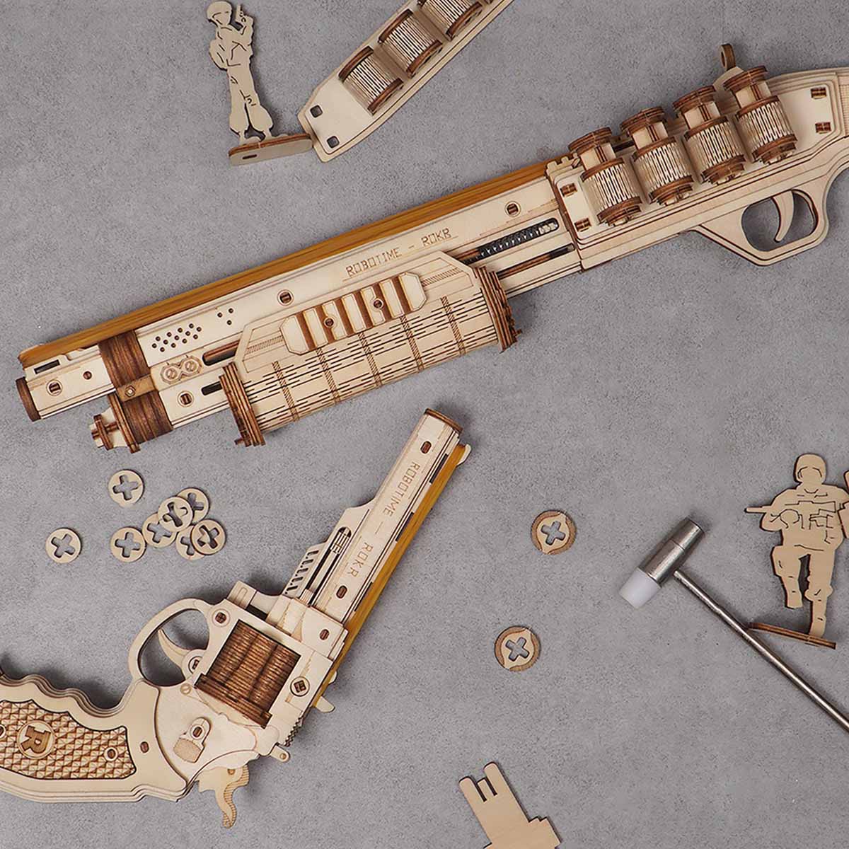 Gun Model Series: Corsac M60 & Terminator M870 - Tactical Duo 3D Wooden Puzzle