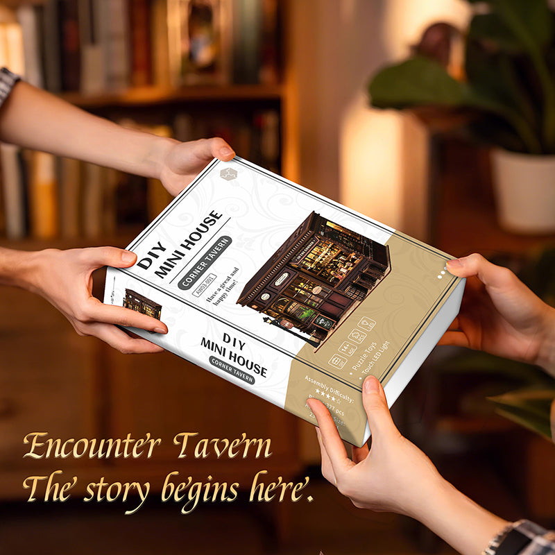 PUZZLESBEST DIY Miniature House | Corner Tavern