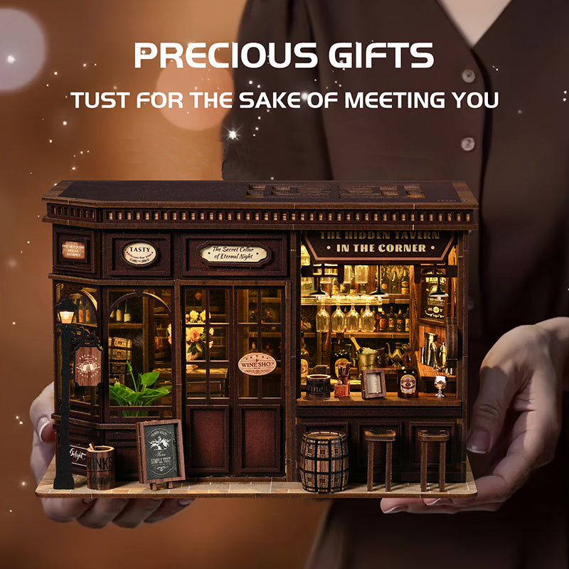 PUZZLESBEST DIY Miniature House | Corner Tavern