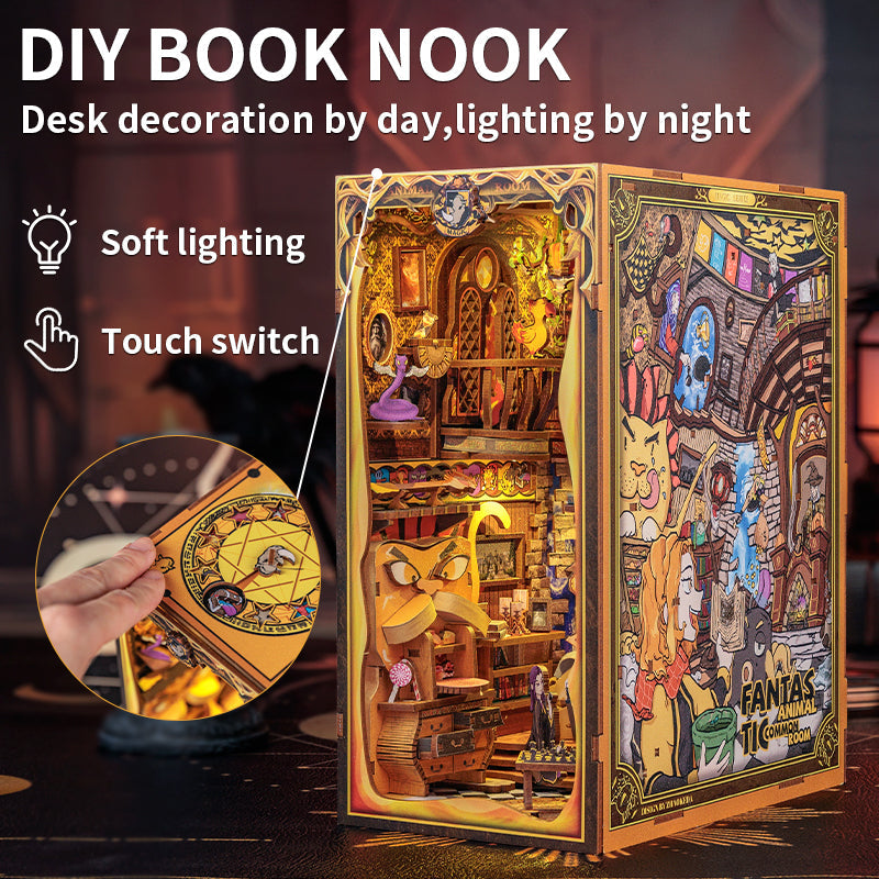 PUZZLESBEST DIY Book Nook Kit | Fantastic Animal Common Room