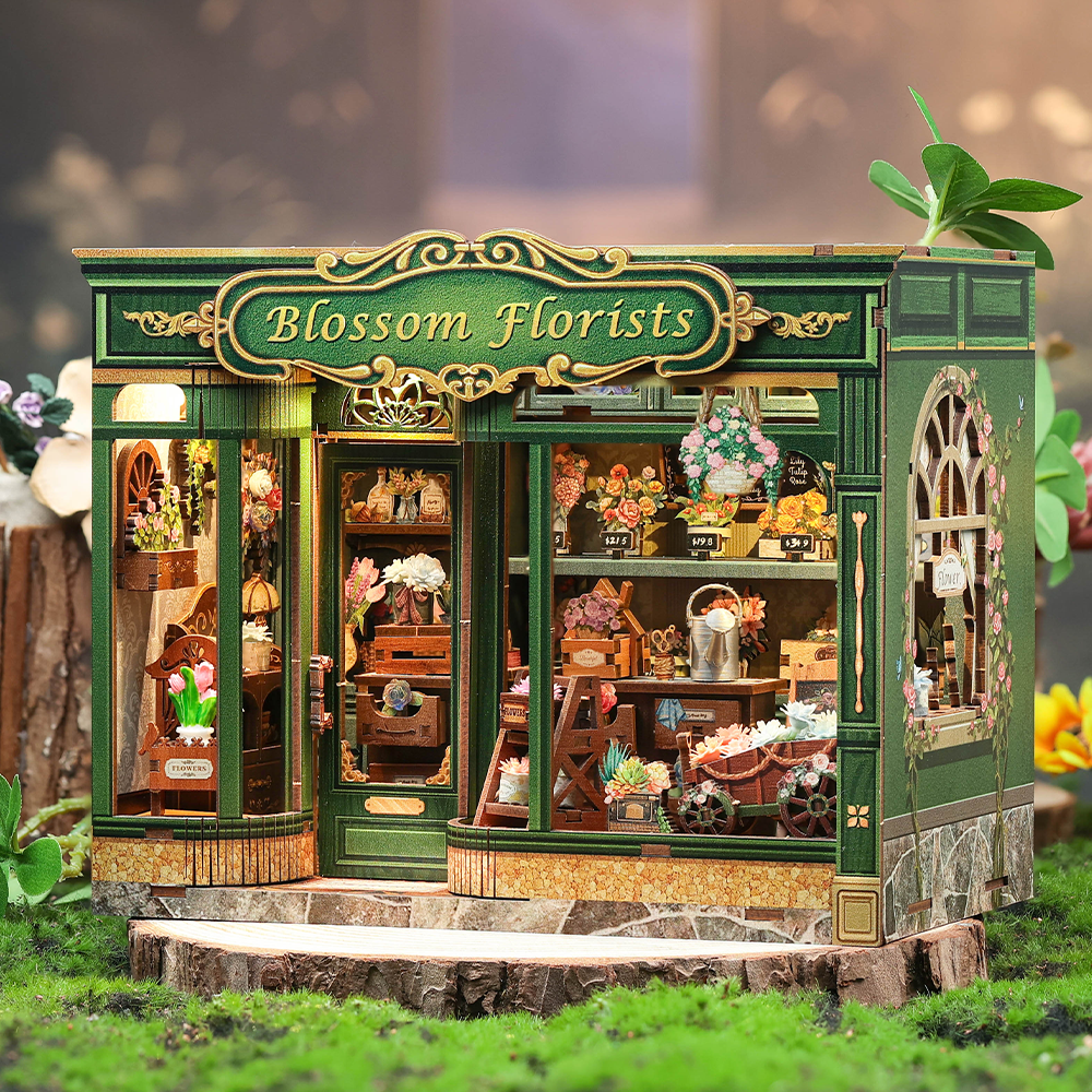 PUZZLESBEST DIY Dollhouse Kit | Blossom Florists