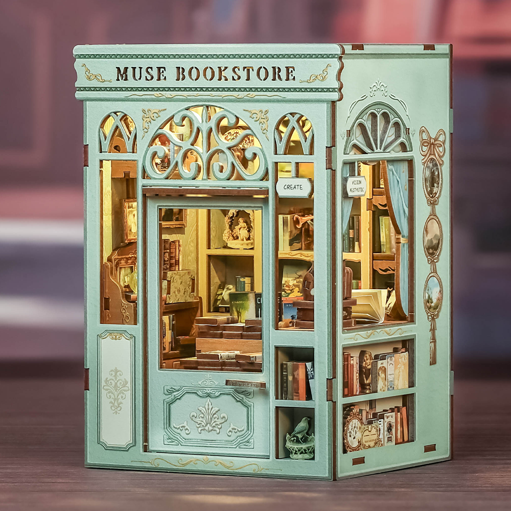 PUZZLESBEST DIY Book Nook Kit | Muse Bookstore