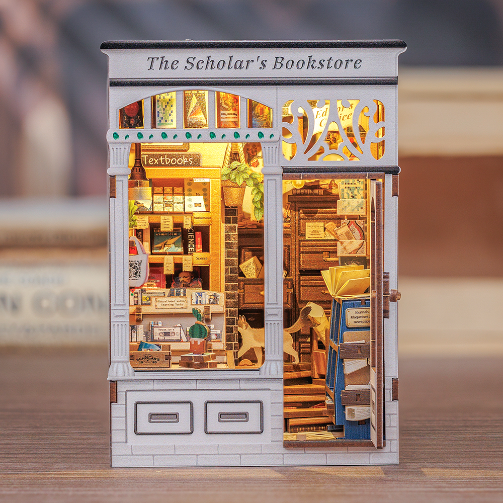 PUZZLESBEST DIY Book Nook Kit | The Scholar's Bookstore