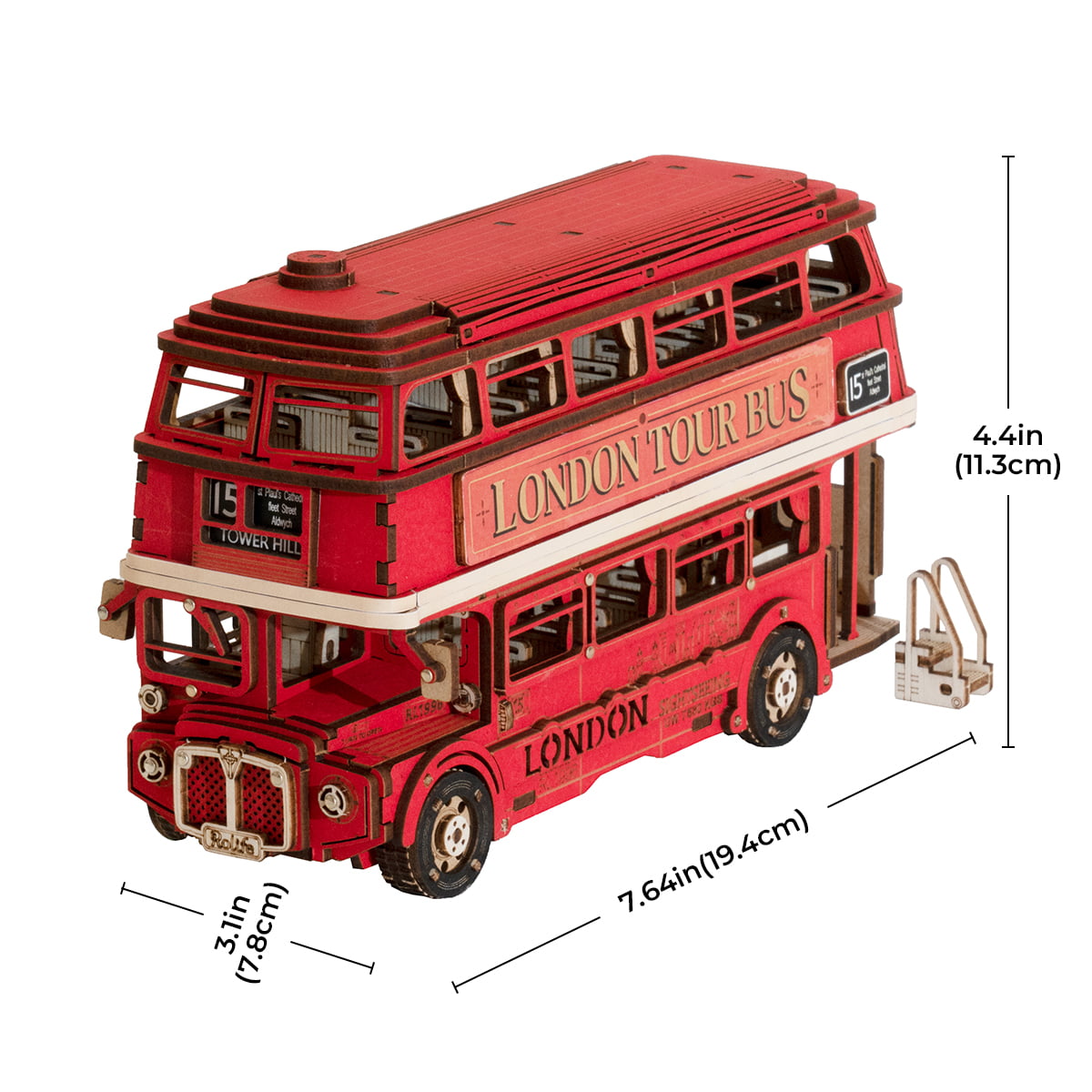 Rolife London Tour Bus 3D Wooden Puzzle TGM02