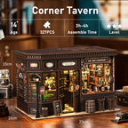PUZZLESBEST DIY Miniature House | Corner Tavern