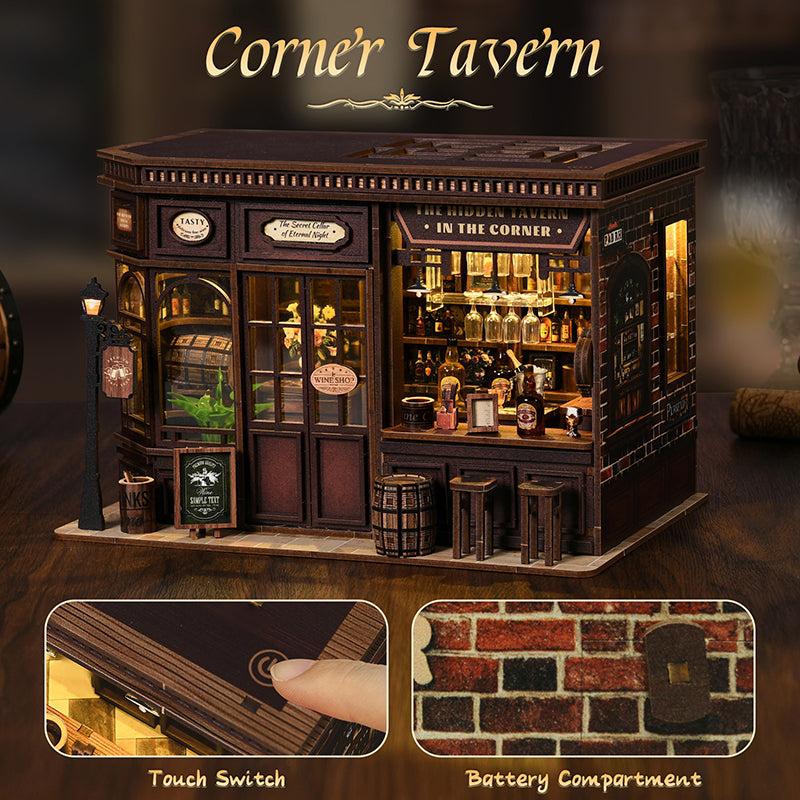 PUZZLESBEST DIY Miniature House | Corner Tavern