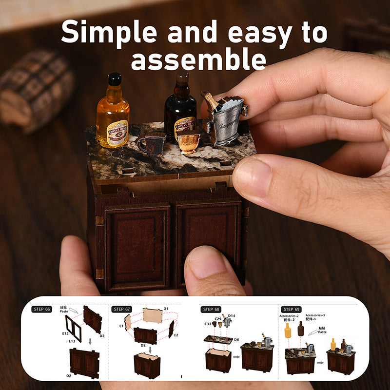 PUZZLESBEST DIY Miniature House | Corner Tavern