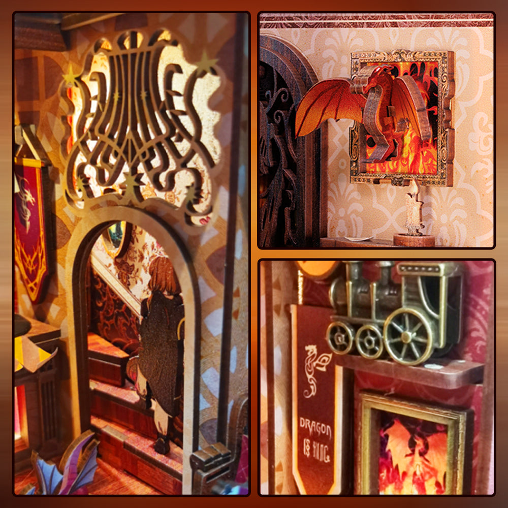 PUZZLESBEST DIY Book Nook Kit (Flame Common Room)