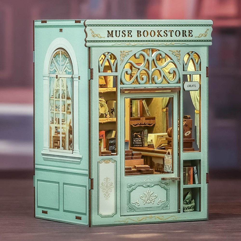 PUZZLESBEST DIY Book Nook Kit | Muse Bookstore
