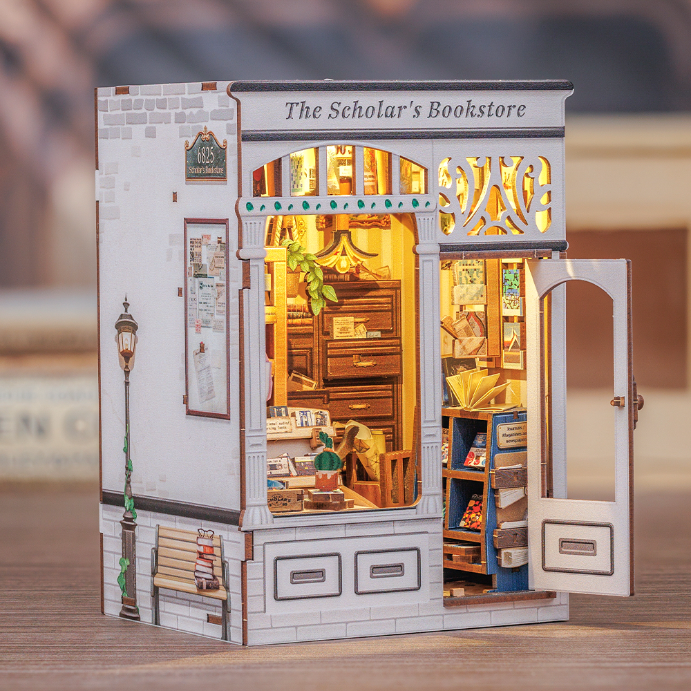 PUZZLESBEST DIY Book Nook Kit | The Scholar's Bookstore