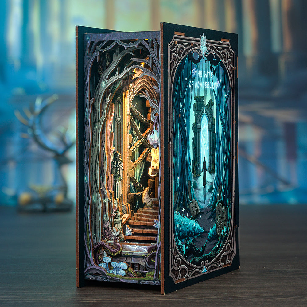 PUZZLESBEST DIY Book Nook Kit | The Gate of Wonderland