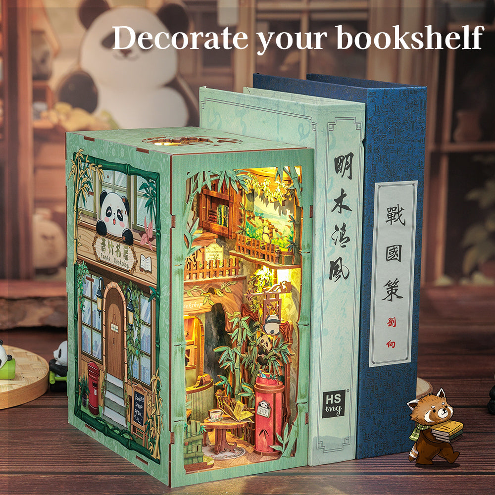 PUZZLESBEST DIY Book Nook Kit (Panda Bookshop)