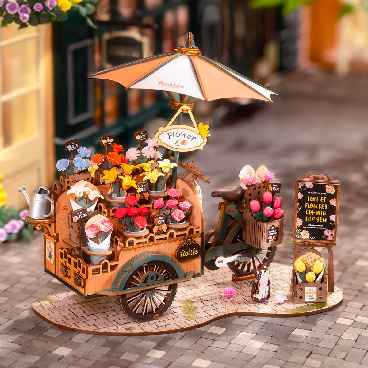 Rolife Blossom Cart 3D Wooden Puzzle TGS03