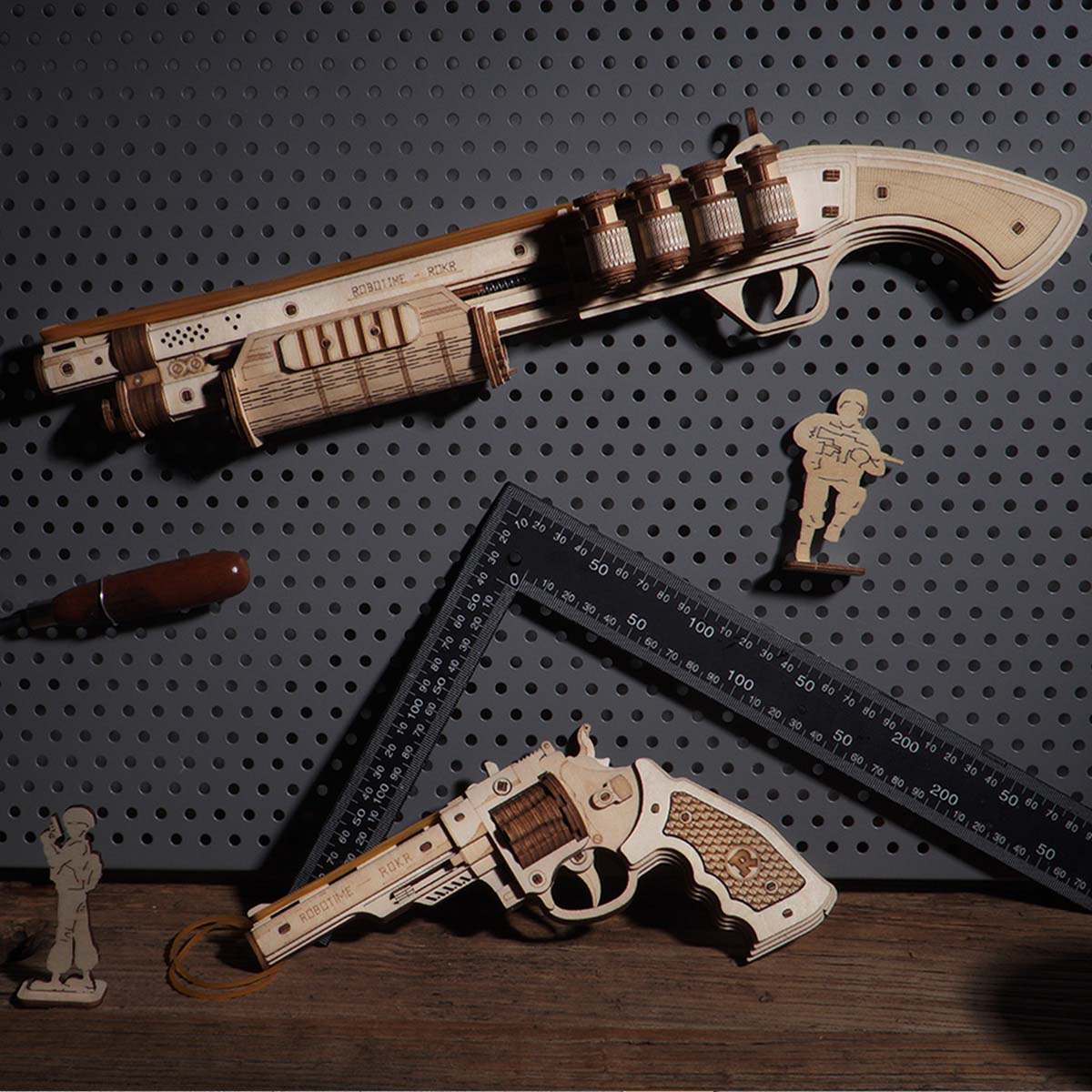 Gun Model Series: Corsac M60 & Terminator M870 - Tactical Duo 3D Wooden Puzzle