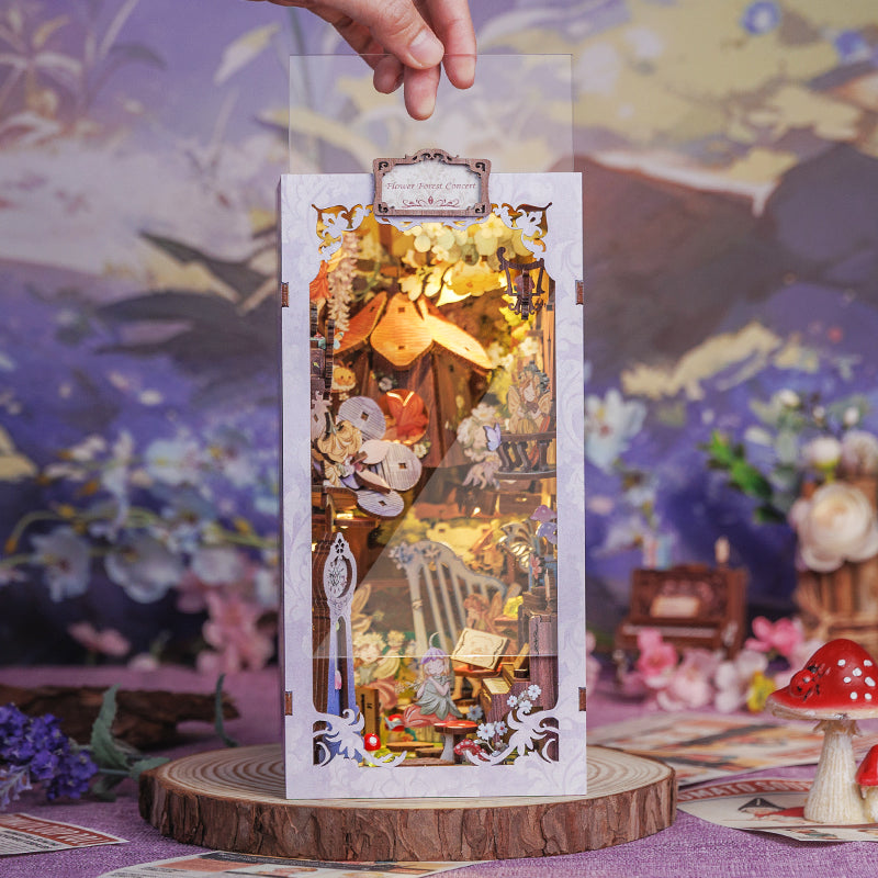 PUZZLESBEST DIY Book Nook Kit|Flower Forest Concert