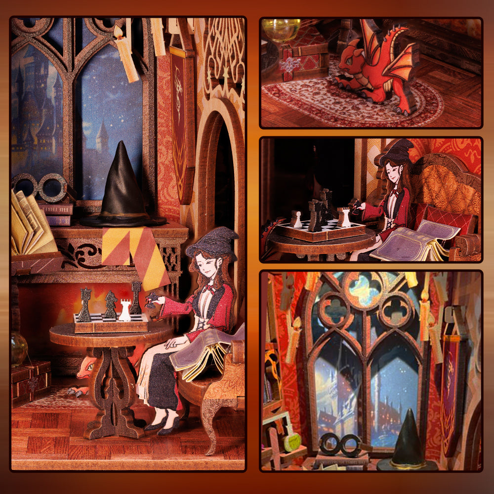 PUZZLESBEST DIY Book Nook Kit (Flame Common Room)