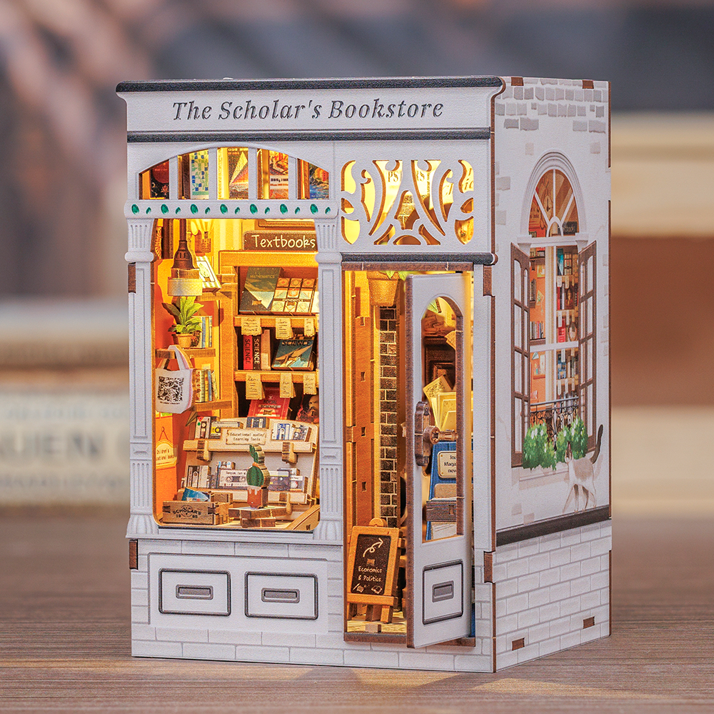 PUZZLESBEST DIY Book Nook Kit | The Scholar's Bookstore