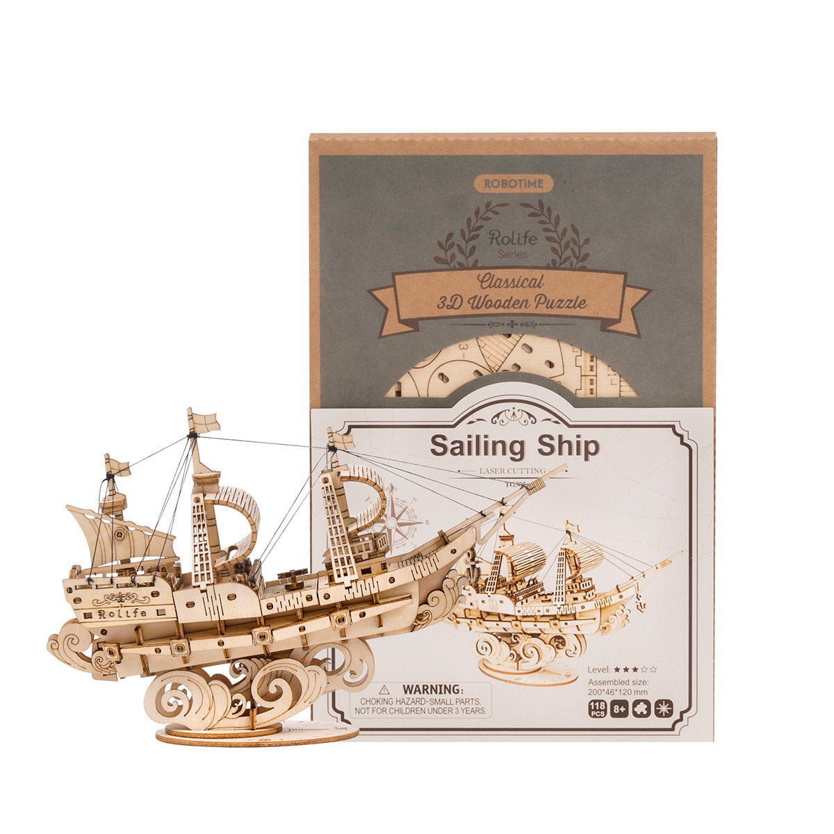 Rolife Sailling Ship Model 3D Wooden Puzzle TG305