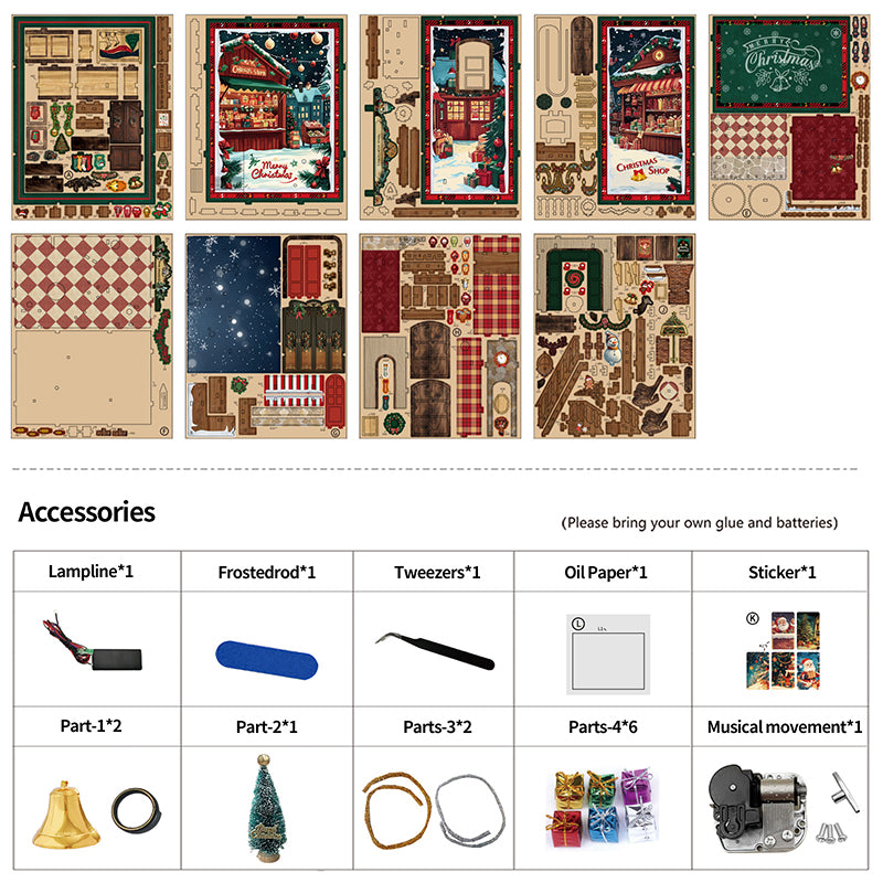 PUZZLESBEST DIY Miniature House | Christmas Shop