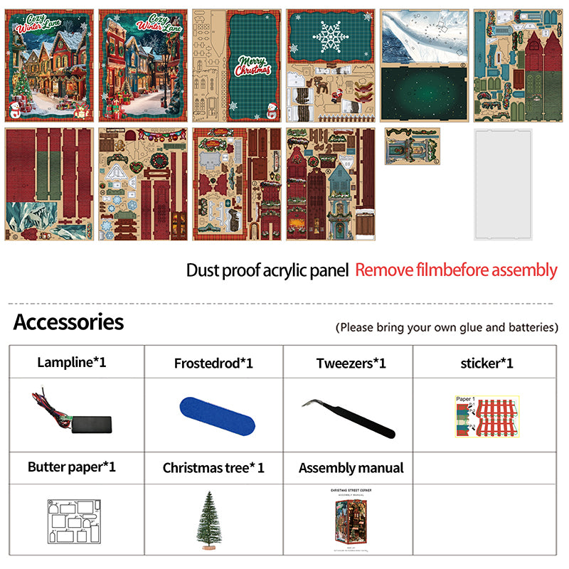 PUZZLESBEST DIY Book Nook | Christmas Street Corner