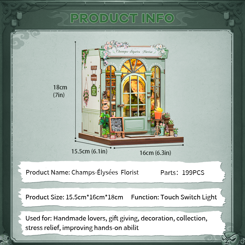 PUZZLESBEST DIY Book Nook Kit | Champs-Élysées  Florist
