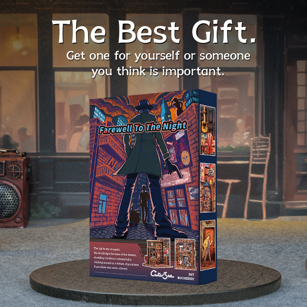 PUZZLESBEST DIY Bookends Kit (Farewell To The Night)