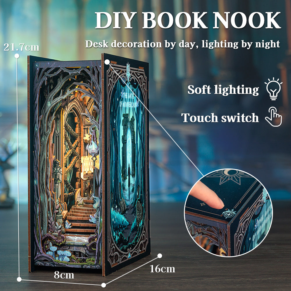 PUZZLESBEST DIY Book Nook Kit | The Gate of Wonderland