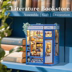 PUZZLESBEST DIY Book Nook Kit | Literature Bookstore