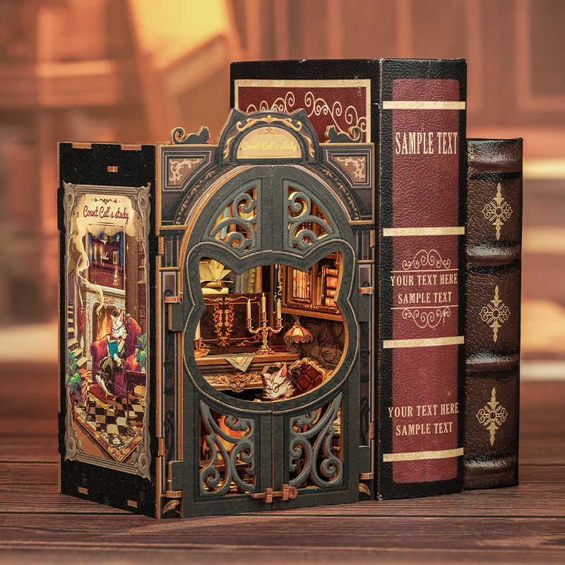 PUZZLESBEST DIY Book Nook | Count Cat's Study