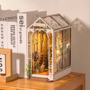 Ferien-Gartenhaus DIY Bücher-Nische - 3D Holzpuzzle Bausatz