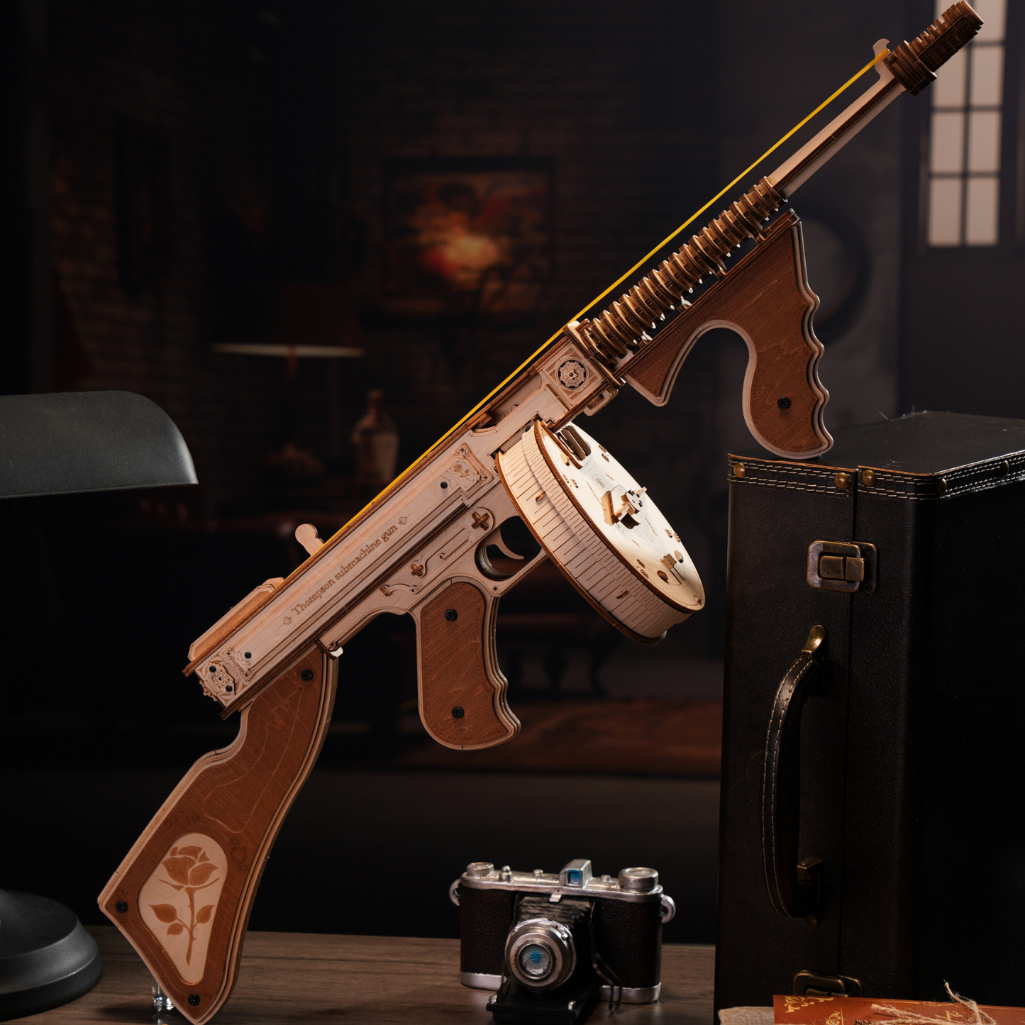 Thompson Submachine Gun - Classic Toy Model 3D Wooden Puzzle