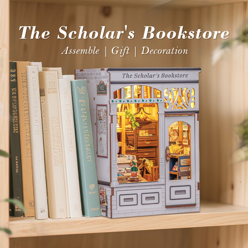 PUZZLESBEST DIY Book Nook Kit | The Scholar's Bookstore