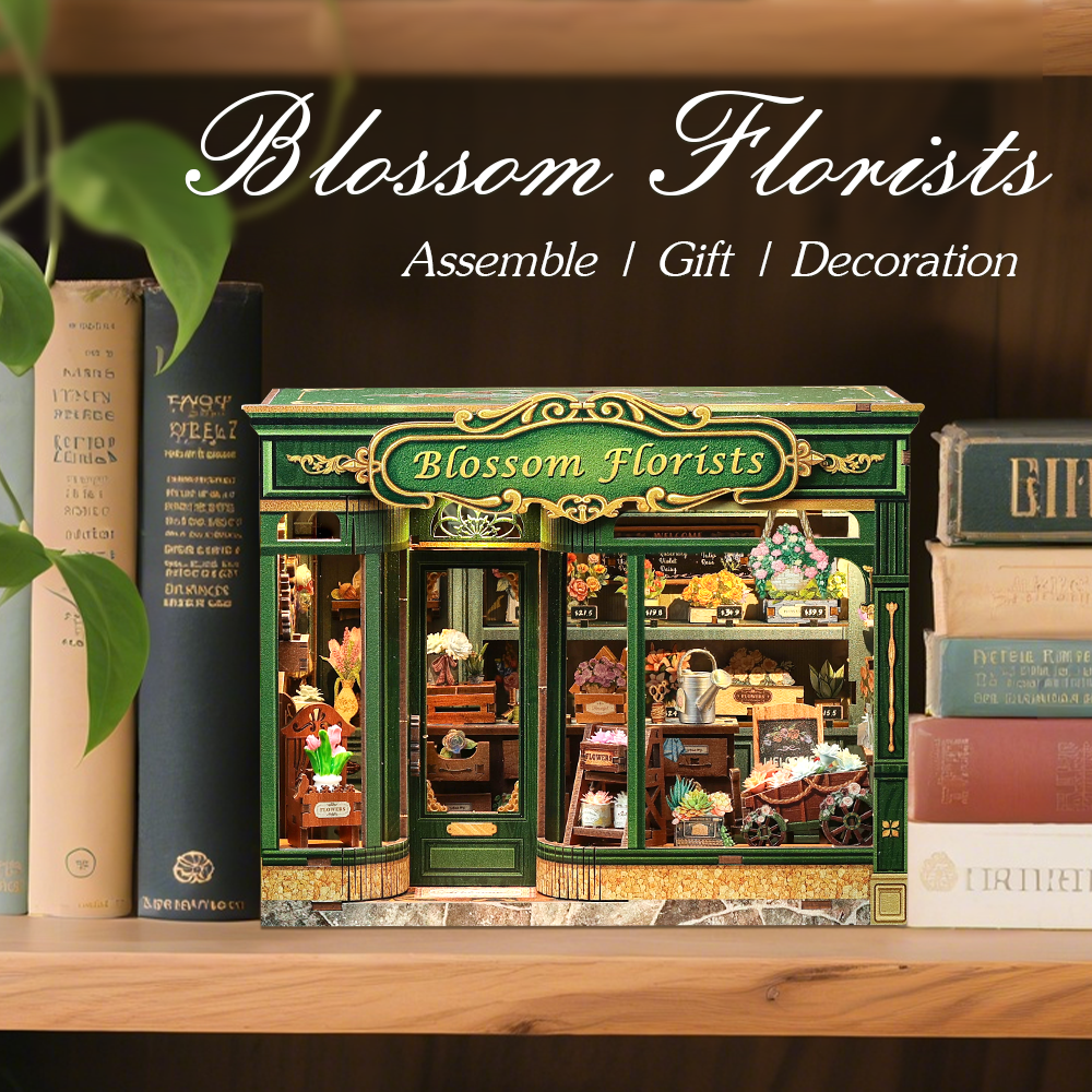 PUZZLESBEST DIY Dollhouse Kit | Blossom Florists