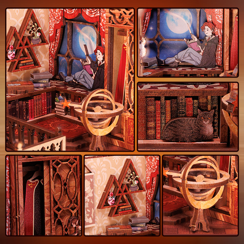 PUZZLESBEST DIY Book Nook Kit (Flame Common Room)