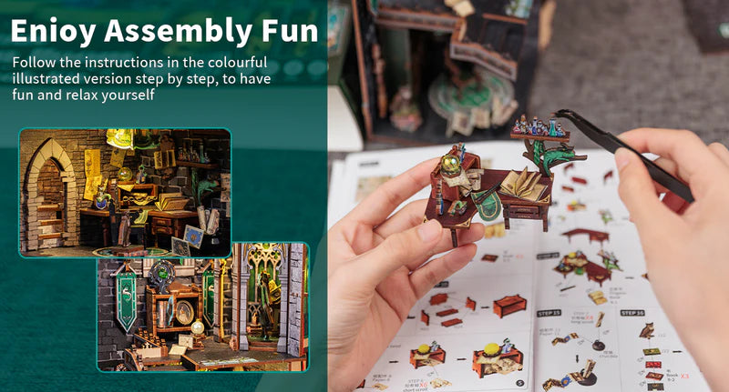 Premium wood and qualityStep-by-step diagrams and instructionsAn beautiful decoration and collection