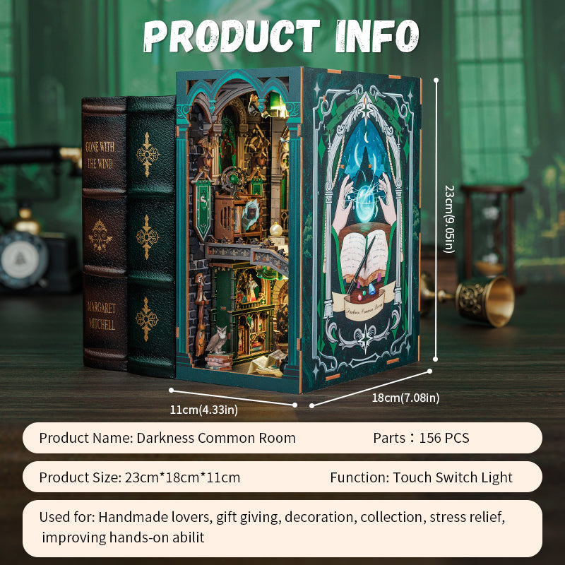 PUZZLESBEST DIY Book Nook Kit | Darkness Common Room