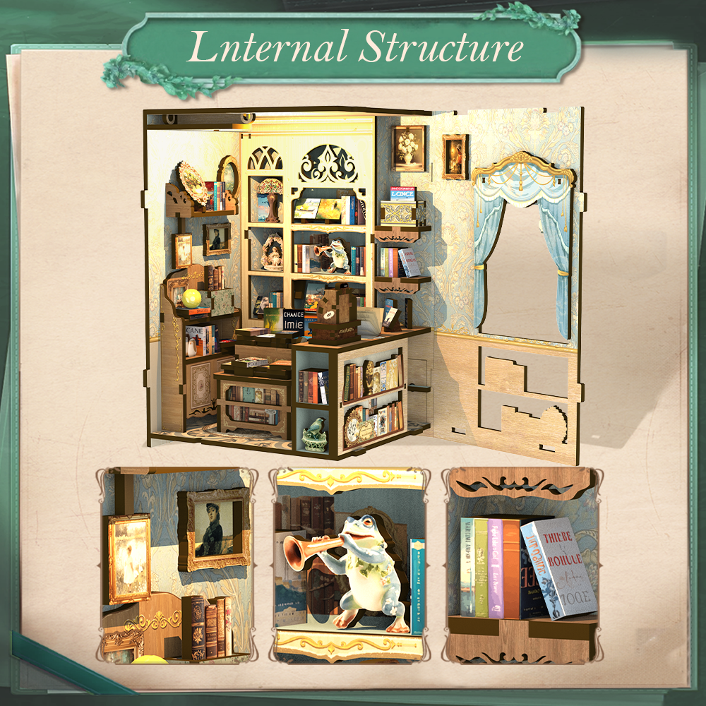 PUZZLESBEST DIY Book Nook Kit | Muse Bookstore