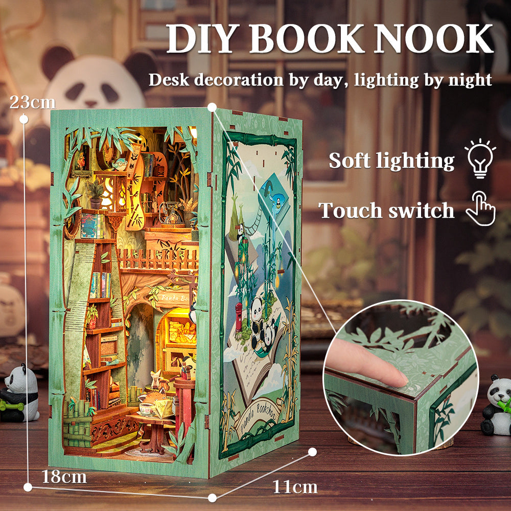 PUZZLESBEST DIY Book Nook Kit (Panda Bookshop)