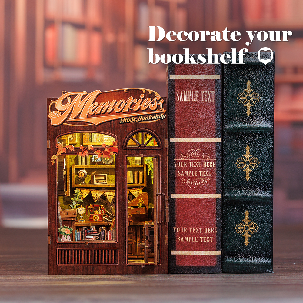 PUZZLESBEST DIY Book Nook Kit | Memories Music Bookshop