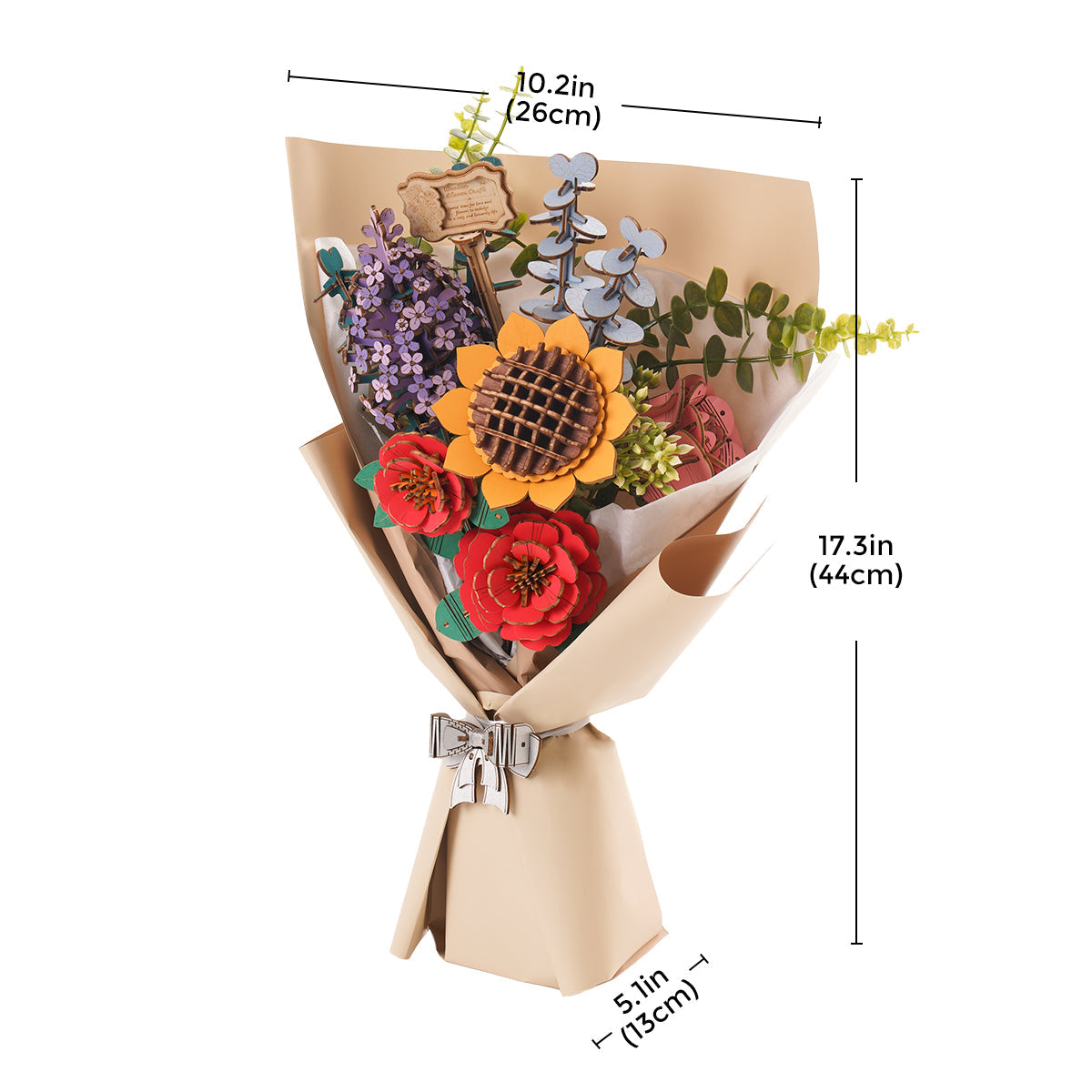 Rowood DIY Wooden Flower Bouquet 3D Wooden Puzzle