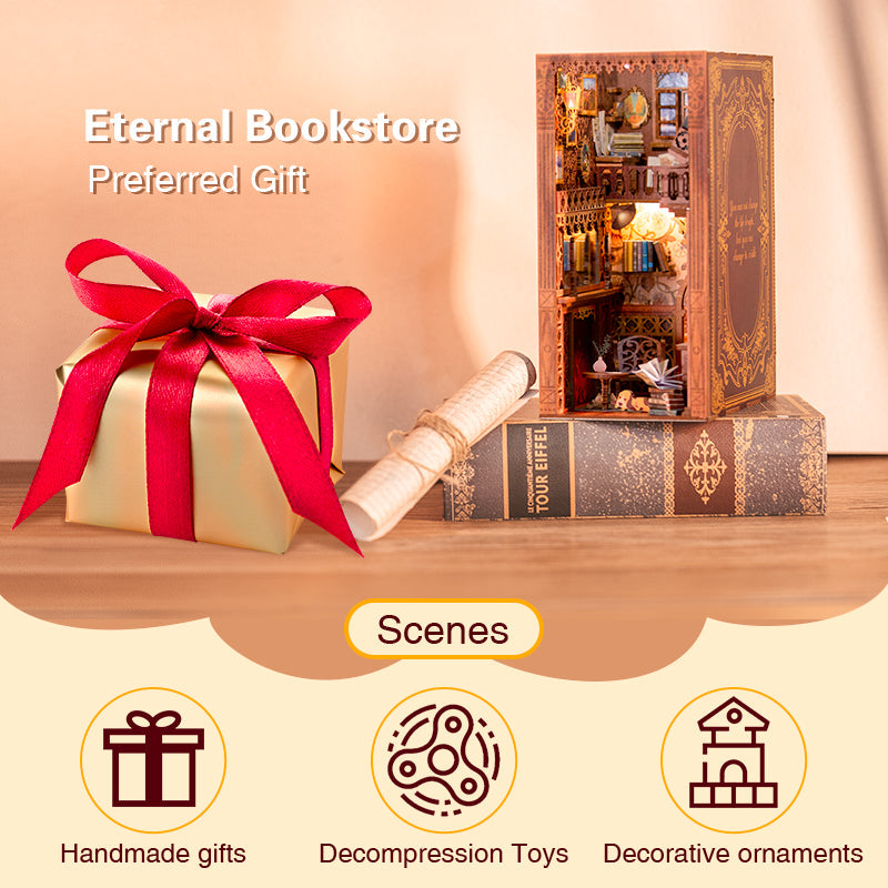 PUZZLESBEST DIY Book Nook Kit (Eternal Bookstore)
