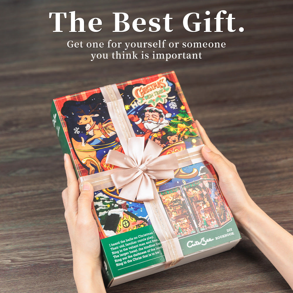 PUZZLESBEST DIY Book Nook Kit | Christmas Wish Store