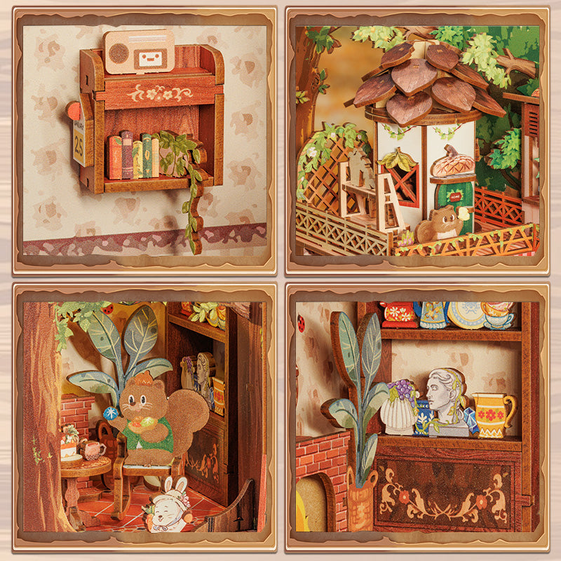 PUZZLESBEST DIY Book Nook Kit|Squirrel Collector