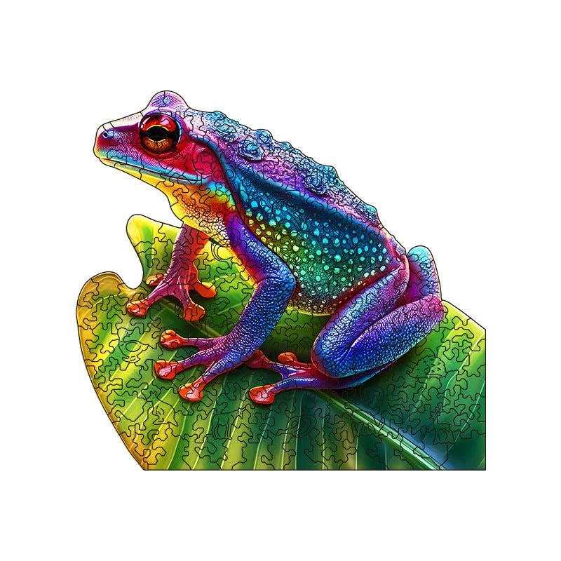 Tropical Frog Wooden Jigsaw Puzzle