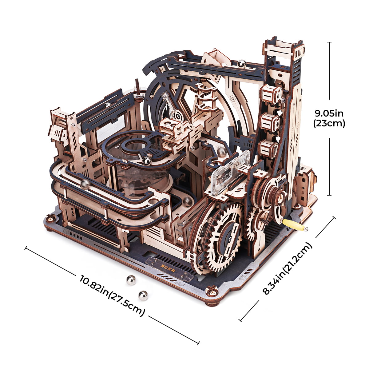 ROKR Marble Spaceport Marble Run 3D Wooden Puzzle LGC01