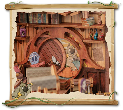 The Magic Rhinoceros is showering when you open the door of shower room! Run! it seems that it is annoyed and we has been found by it!