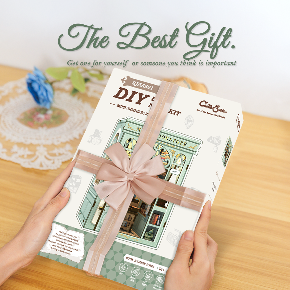 PUZZLESBEST DIY Book Nook Kit | Muse Bookstore