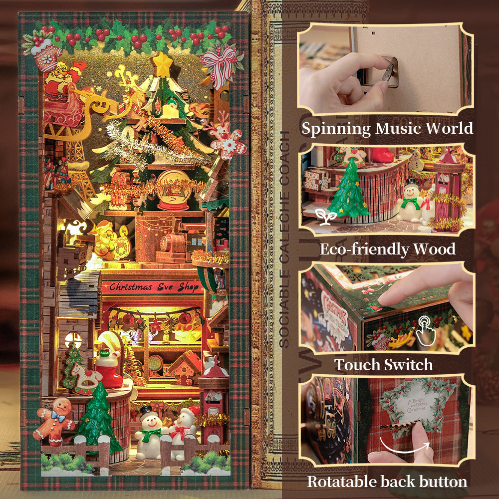 PUZZLESBEST DIY Book Nook Kit | Christmas Wish Store